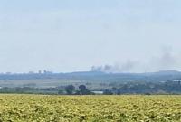 Волонтер рассказал о сильном пожаре на позициях боевиков близ Донецкого аэропорта
